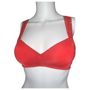 34A Aerie real happy t shirt bra Wireless Push Up Lace Bra Converts to Racer Bra